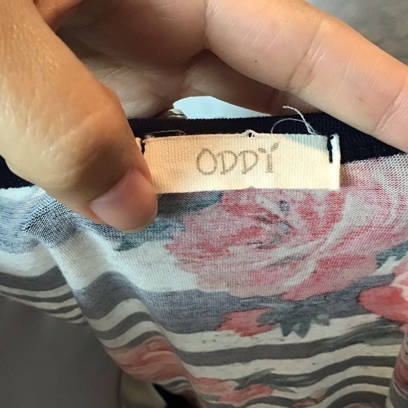 Oddy Floral Striped Top Size L - Picture 3 of 5